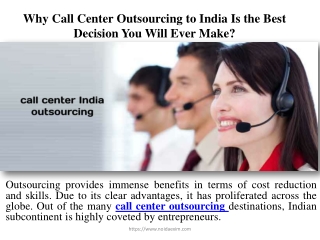 Why Call Center Outsourcing to India Is the Best Decision You Will Ever Make?