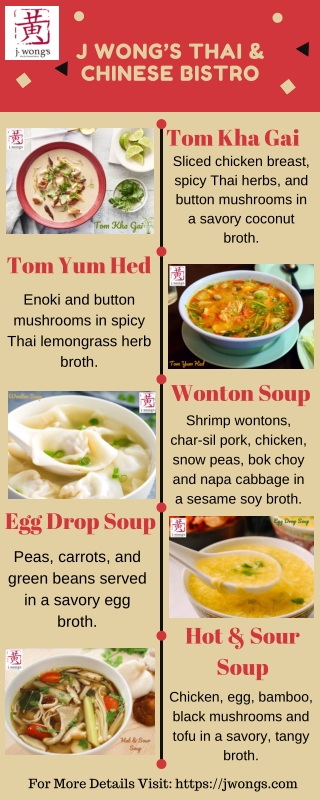 Dinner Menu in Salt Lake City – J Wongs Thai & Chinese Bistro