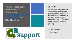 Find out more about the benefits of QuickBooks at QuickBooks Support Phone Number 1 800-417-3165