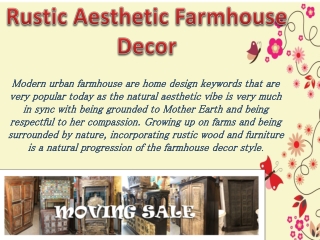 Rustic Aesthetic Farmhouse Decor