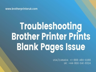 Brother Printer Prints Blank Pages | Toll-free 1-888-480-0288
