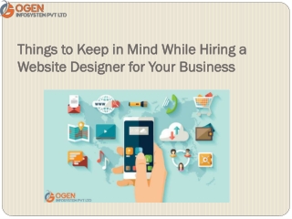 Things to Keep in Mind While Hiring a Website Designer for Your Business