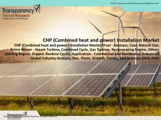 CHP (Combined heat and power) Installation Market (Fuel - Biomass, Coal, Natural Gas; Prime Mover - Steam Turbine, Combi