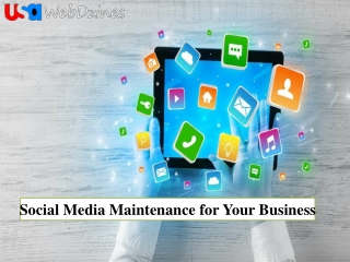 Social Media Maintenance for Your Business