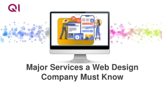 Major Services a Web Design Company Must Have