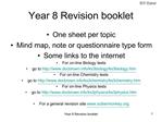 Year 8 Revision booklet