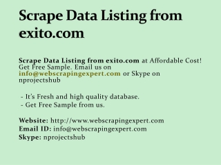 Scrape Data Listing from exito.com