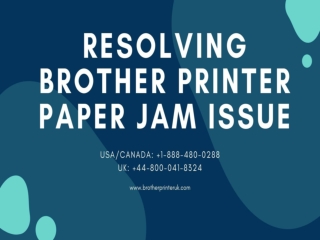 Brother Printer Paper Jam | Dial 1-888-480-0288