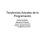 Tendencias Actuales de la Programaci n