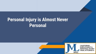 Personal Injury is Almost Never Personal