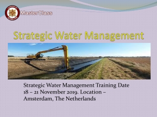 Strategic Water Management Training in Amsterdam