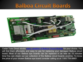 Balboa Circuit Boards