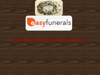 How to find the different funeral services in your city