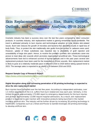 Skin Replacement Market: Shows Increasing Demand To Be Observed In The Coming Decade