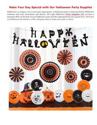 Amazing Selection of Halloween Party Supplies and Decorations