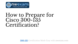 Cisco 300-135: CCNP Routing and Switching (TSHOOT) Exam Guide