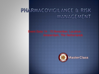 Pharmacovigilance Masterclass in amsterdam,