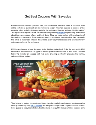 Get Best Coupons With Saveplus