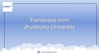 Transcripts from Jhunjhunu University