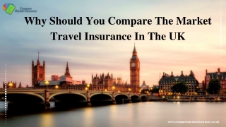 Why Should You Compare The Market Travel Insurance In The Uk
