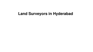 Land Surveyors in Hyderabad