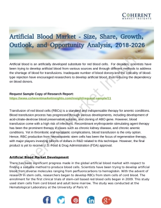 Artificial Blood Market Effect and Growth Factors Research and Projection 2018-2026
