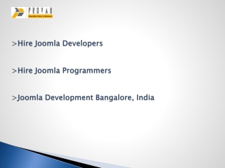 Hire A Joomla Developer, Joomla Web Development Company