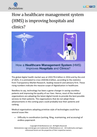How a healthcare management system (HMS) is improving hospitals and clinics?
