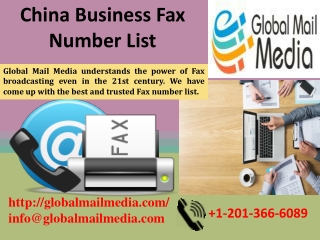 China Business Fax Number List