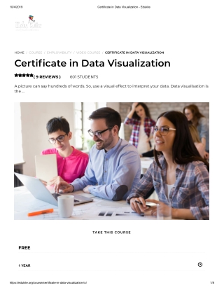 Certificate in Data Visualization - Edukite