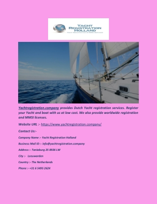 Yacht Registration - Yachtregistration.company