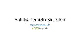 Antalya Temizlik Firmaları