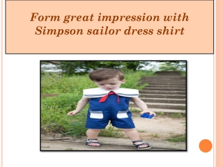 Form great impression with Simpson sailor dress shirt