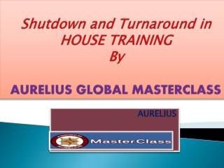 Shutdown and Turnaround In House Training