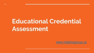 Educational Credential Assessment