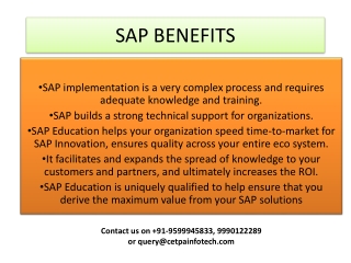 Benefits of SAP Course