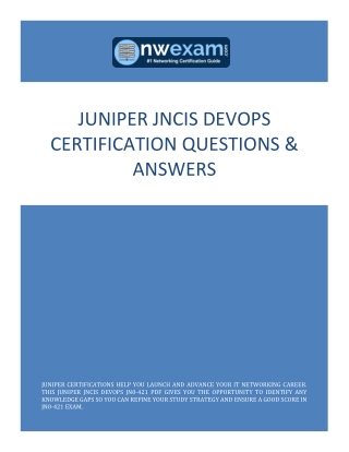 Latest JN0-421_ Automation and DevOps Specialist (JNCIS-DevOps) Certification Exam Practice Test