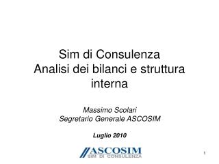 Sim di Consulenza Analisi dei bilanci e struttura interna