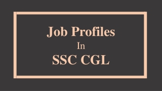 Top 5 Job Profiles in SSC CGL – Get Details