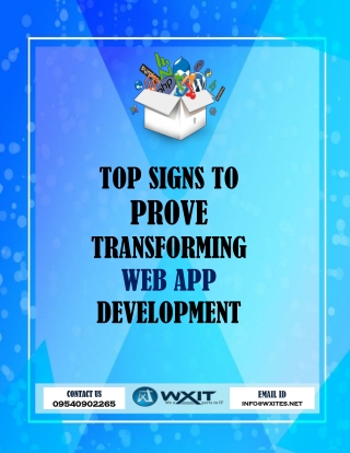 Top Signs to Prove Transforming Web App Development