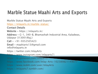 Marble Statue Maahi Arts and Exports