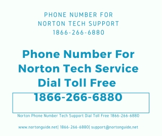 Norton Phone Number Tech Support