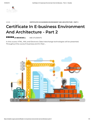 Certificate In E-business Environment And Architecture - Part 2 - Edukite