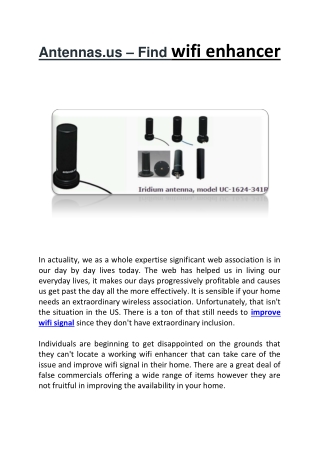 Antennas.us - Find wifi enhancer