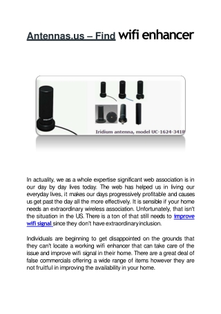 Antennas.us - Find wifi enhancer