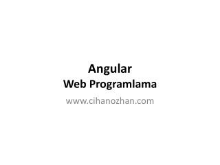 Angular Web Programlama
