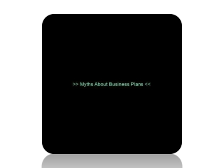 Myths About Business Plans