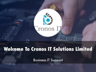 Detail Presentation On Cronos IT Solutions Limited