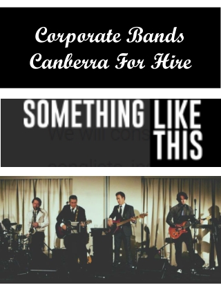 Corporate Bands Canberra For Hire