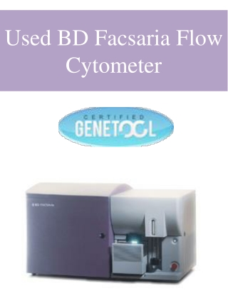 Used BD Facsaria Flow Cytometer